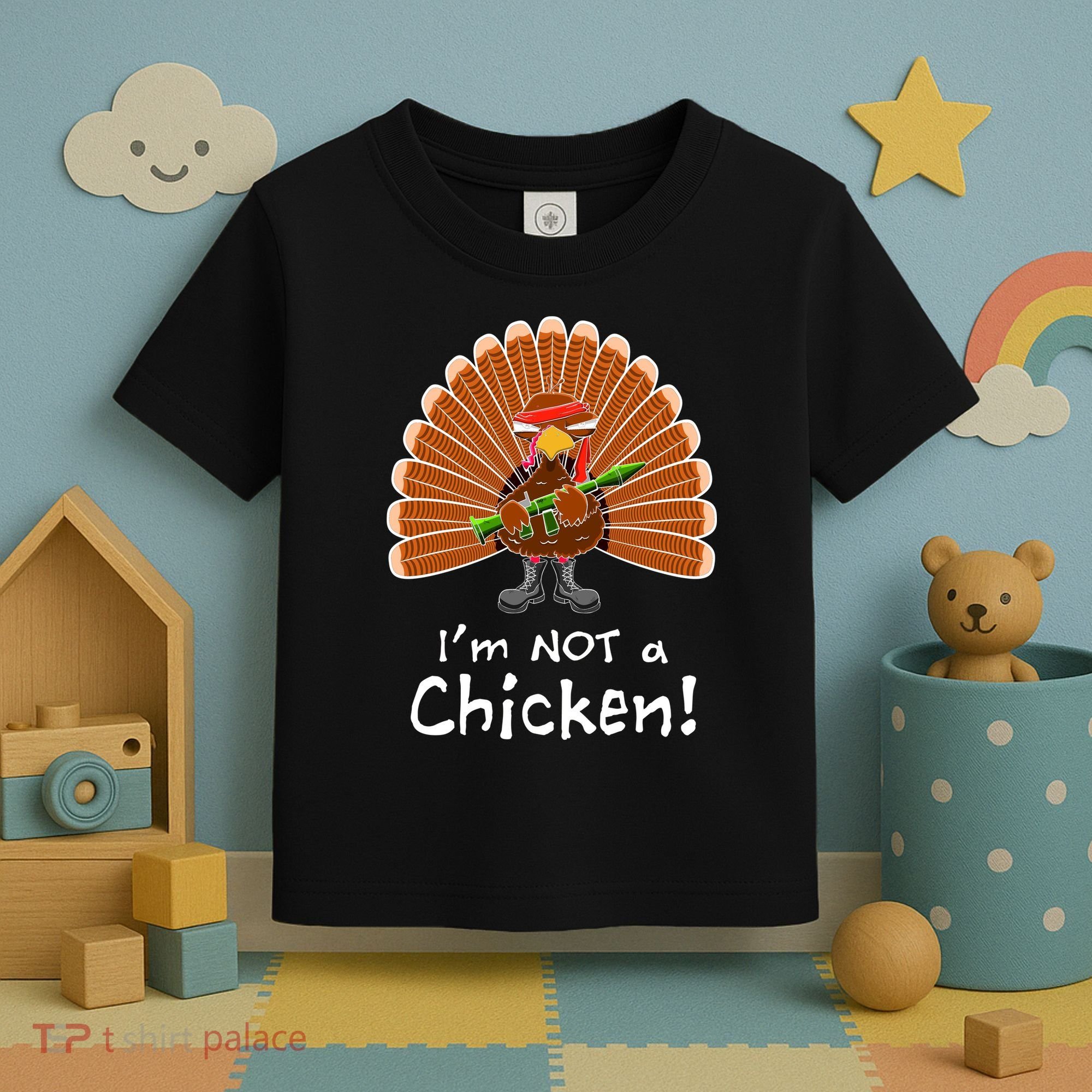 I'm No Chicken Turkey Holiday Toddler T-Shirt