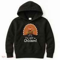 I'm No Chicken Turkey Holiday Kids Hoodie thumb 0