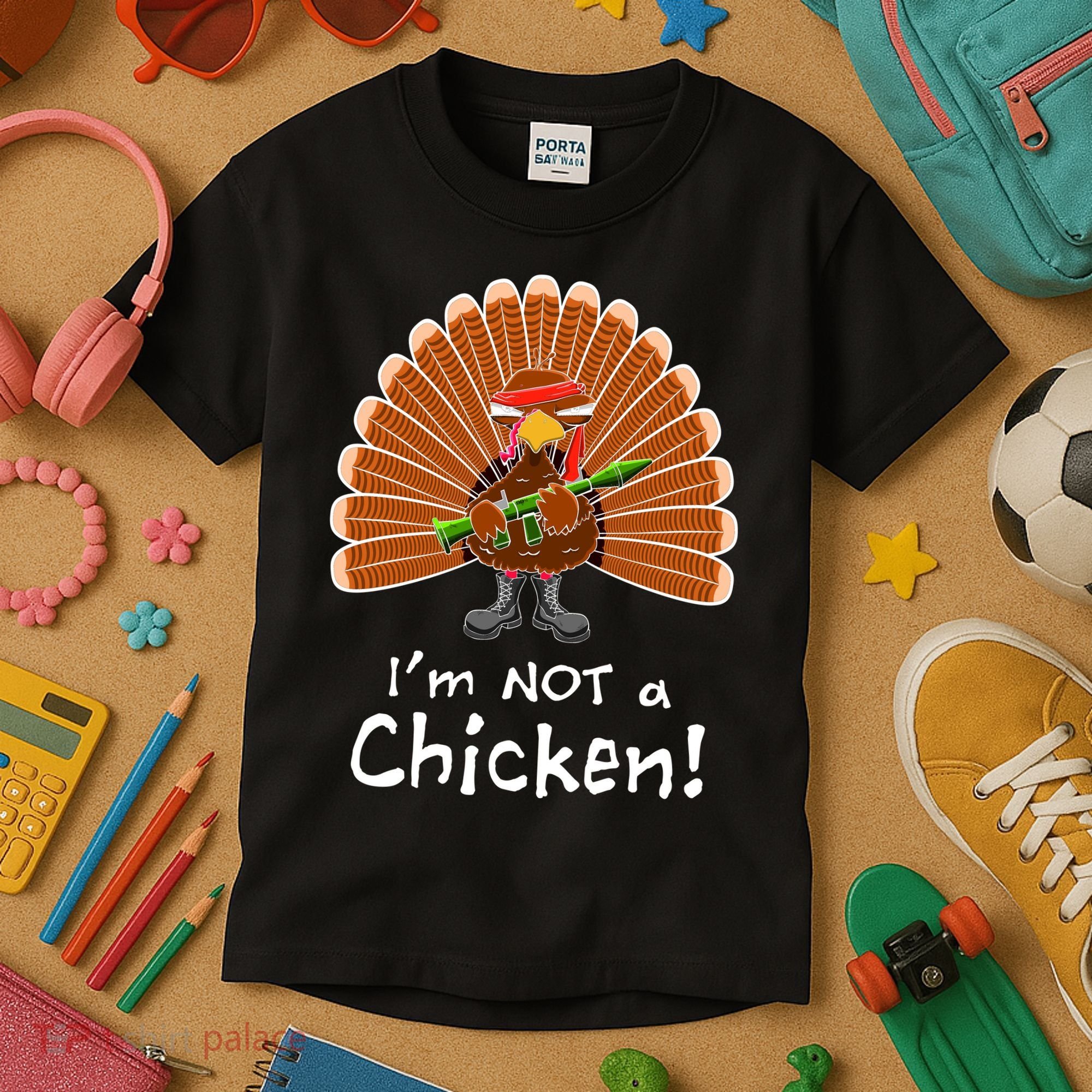 I'm No Chicken Turkey Holiday Kids T-Shirt