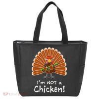 I'm No Chicken Turkey Holiday Tote Bag thumb 0
