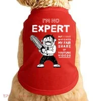 I'm No Expert Funny Video Doggie Tank thumb 0