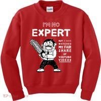 I'm No Expert Funny Video Kids Sweatshirt thumb 0