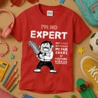 I'm No Expert Funny Video Kids T-Shirt thumb 3