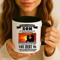 I'm Not A Perfect Son But My Crazy Mom Loves Me Coffee Mug thumb 3