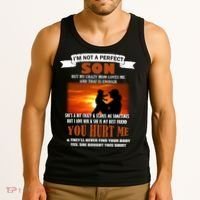 I'm Not A Perfect Son But My Crazy Mom Loves Me Tank Top thumb 3