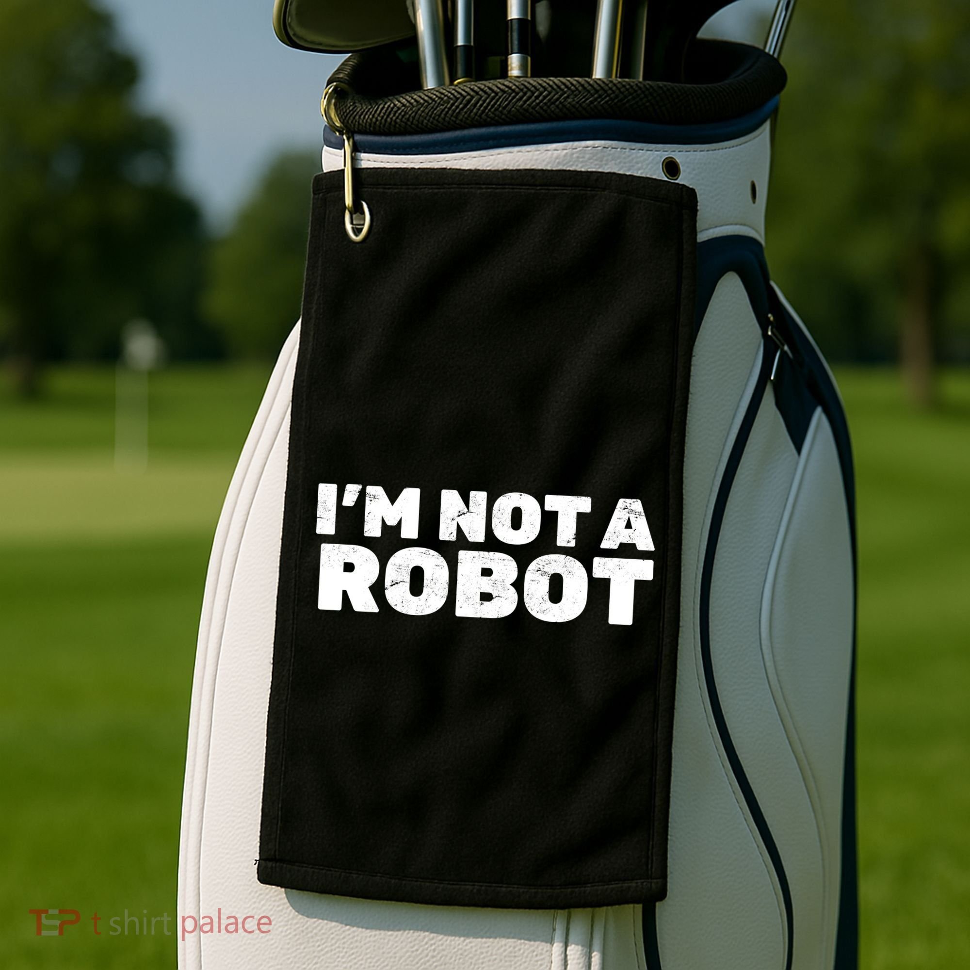 I'm Not A Robot Golf Towel