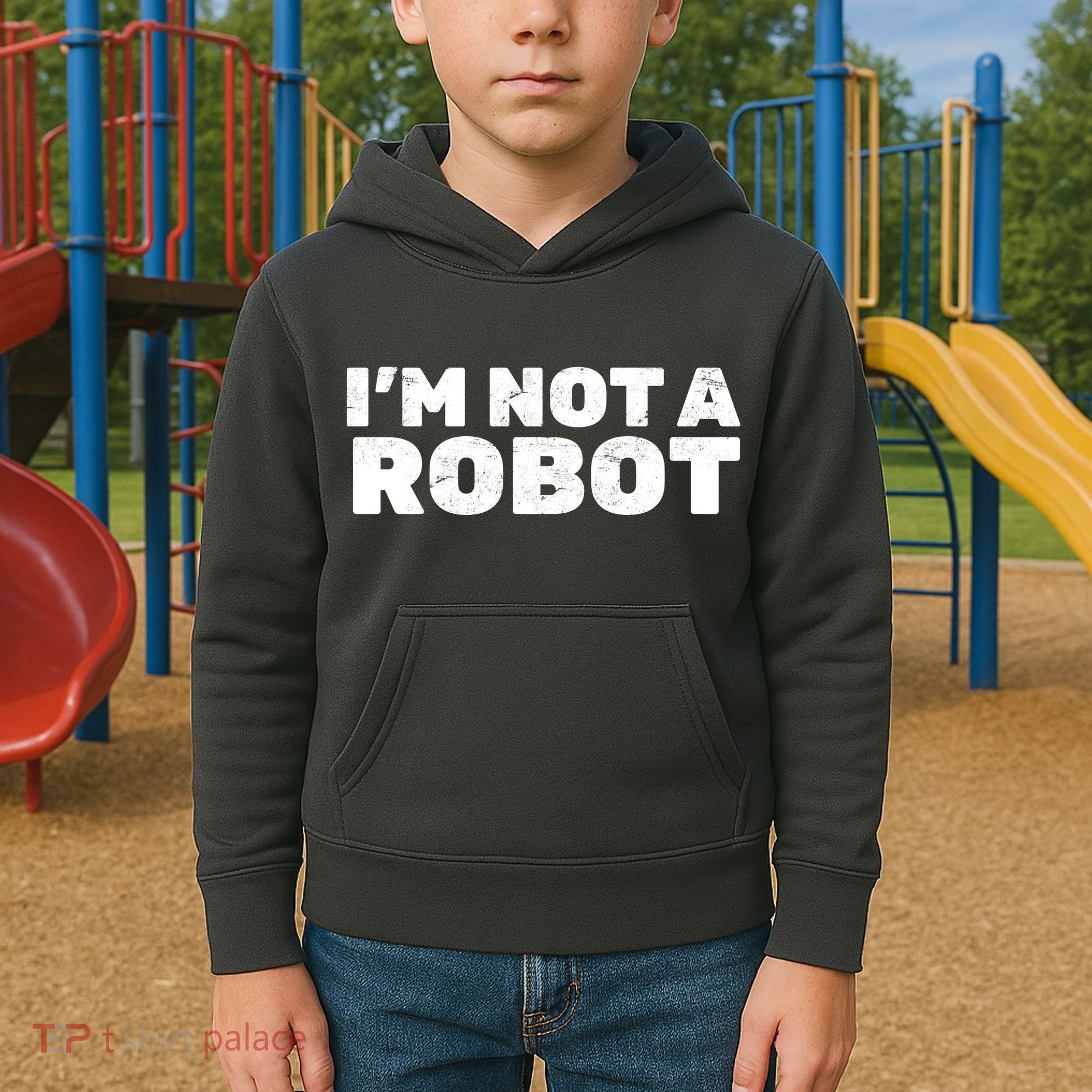 I'm Not A Robot Kids Hoodie