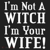 I'm Not A Witch I'm Your Wife Golf Towel thumb 3