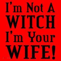 I'm Not A Witch I'm Your Wife Santa Hat thumb 1