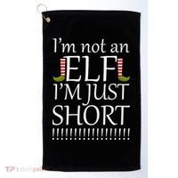 I'm Not An Elf! I'm Just Short Funny Christmas Golf Towel thumb 0