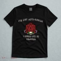 I'm Not Anti-Social I Rolled Low On Charisma T-Shirt thumb 5