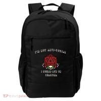 I'm Not Anti-Social I Rolled Low On Charisma Backpack thumb 0