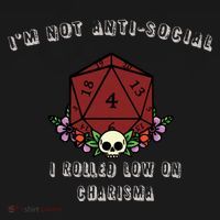I'm Not Anti-Social I Rolled Low On Charisma Ornament thumb 1