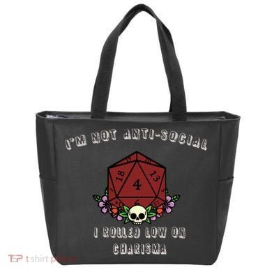 I'm Not Anti-Social I Rolled Low On Charisma Tote Bag