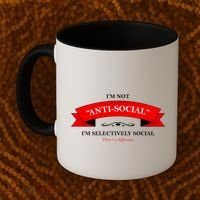 I'm Not Anti-Social I'm Selectively Social Coffee Mug thumb 2