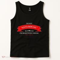 I'm Not Anti-Social I'm Selectively Social Tank Top thumb 2