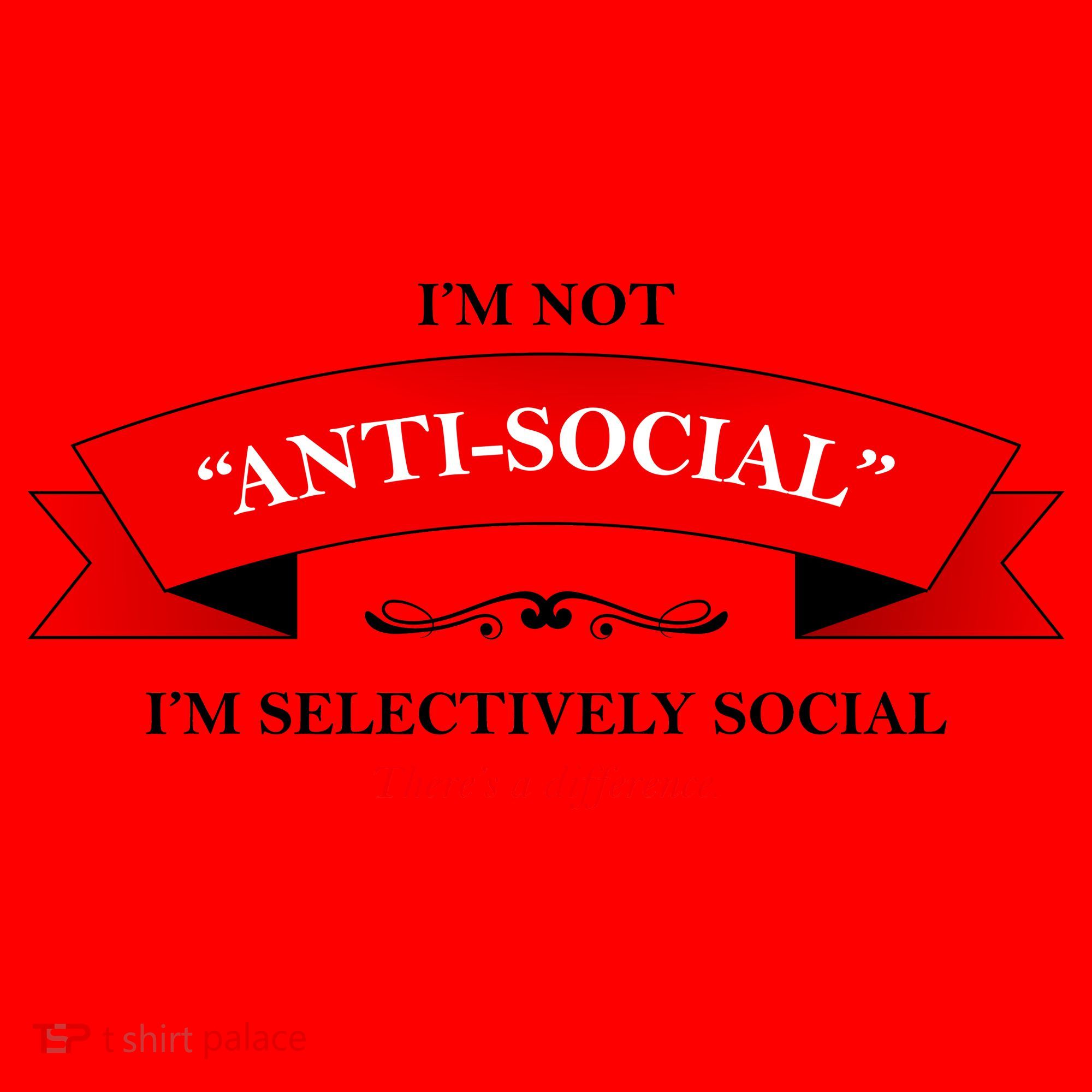 I'm Not Anti-Social I'm Selectively Social Santa Hat