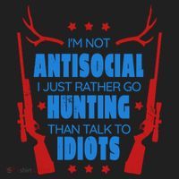 I'm Not Antisocial Hunting Funny Women's Sweatshirt thumb 2