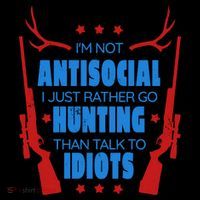 I'm Not Antisocial Hunting Funny Coaster thumb 2