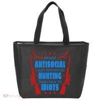 I'm Not Antisocial Hunting Funny Tote Bag thumb 0