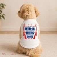 I'm Not Antisocial Hunting Funny Doggie Tank thumb 2