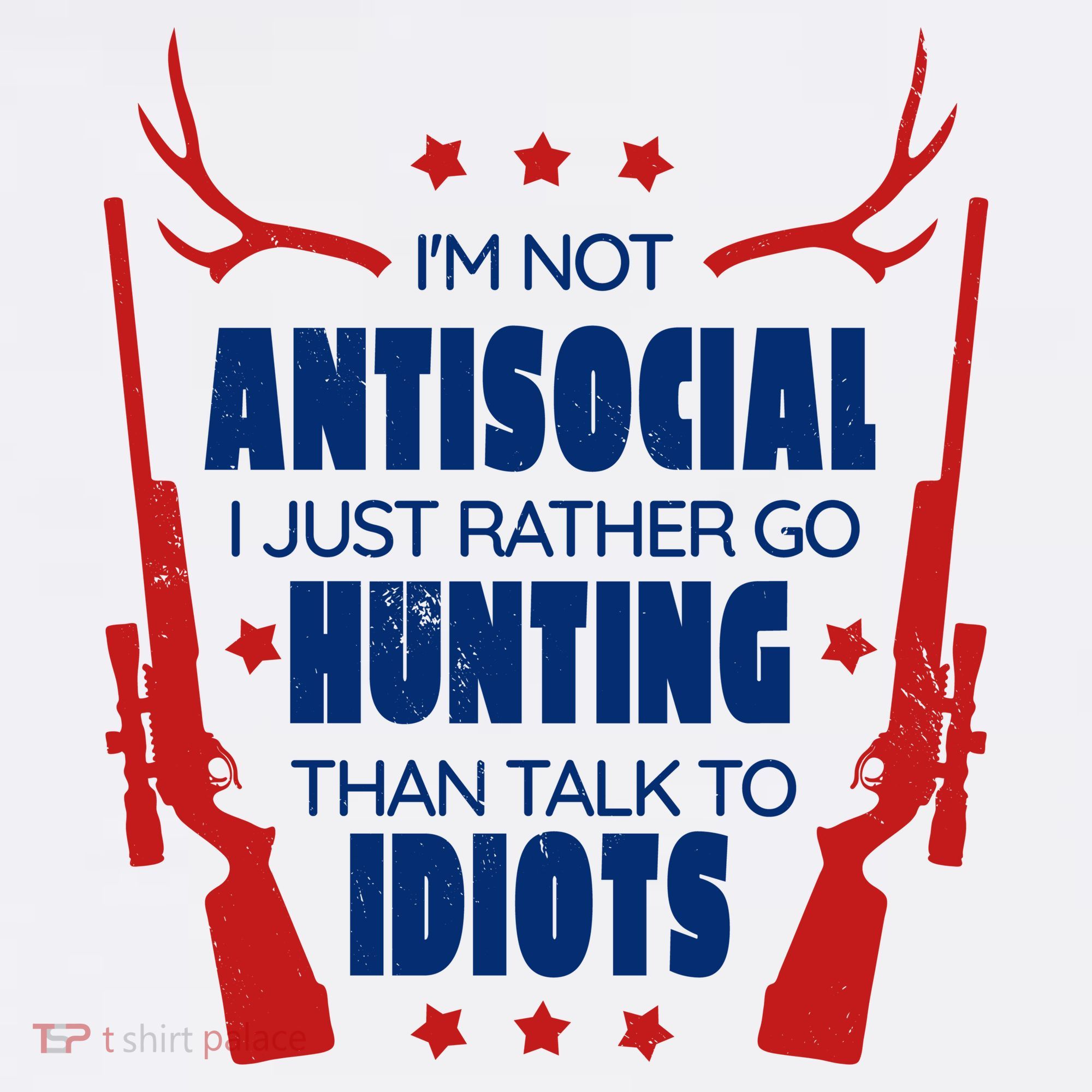 I'm Not Antisocial Hunting Funny Doggie Tank
