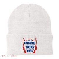I'm Not Antisocial Hunting Funny Beanie thumb 0
