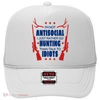 I'm Not Antisocial Hunting Funny Hat thumb 0