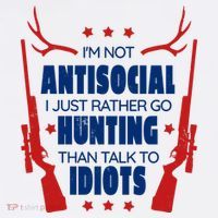 I'm Not Antisocial Hunting Funny Hat thumb 2