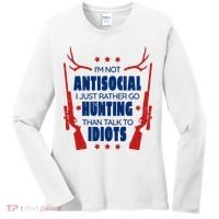 I'm Not Antisocial Hunting Funny Women's Long Sleeve Shirt thumb 0