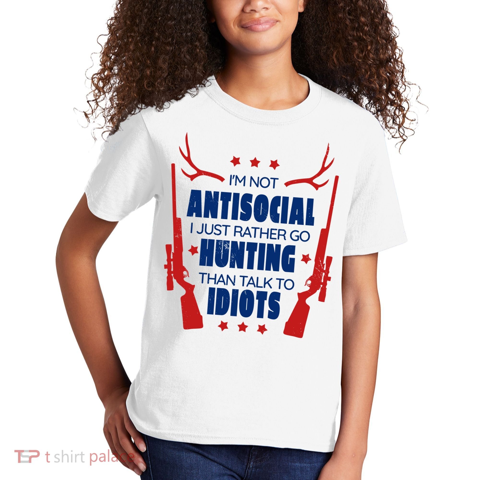 I'm Not Antisocial Hunting Funny Kids T-Shirt