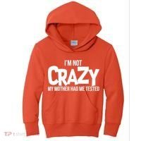 I'm Not Crazy My Mother Had Me Tested Kids Hoodie thumb 0
