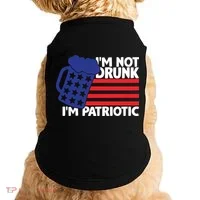 I'm Not Drunk I'm Patriotic Funny Doggie Tank thumb 0