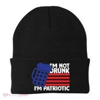 I'm Not Drunk I'm Patriotic Funny Beanie thumb 0