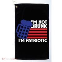 I'm Not Drunk I'm Patriotic Funny Golf Towel thumb 0