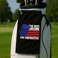 I'm Not Drunk I'm Patriotic Funny Golf Towel thumb 2