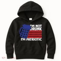 I'm Not Drunk I'm Patriotic Funny Kids Hoodie thumb 0