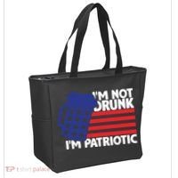 I'm Not Drunk I'm Patriotic Funny Tote Bag thumb 2