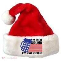 I'm Not Drunk I'm Patriotic Funny Santa Hat thumb 0