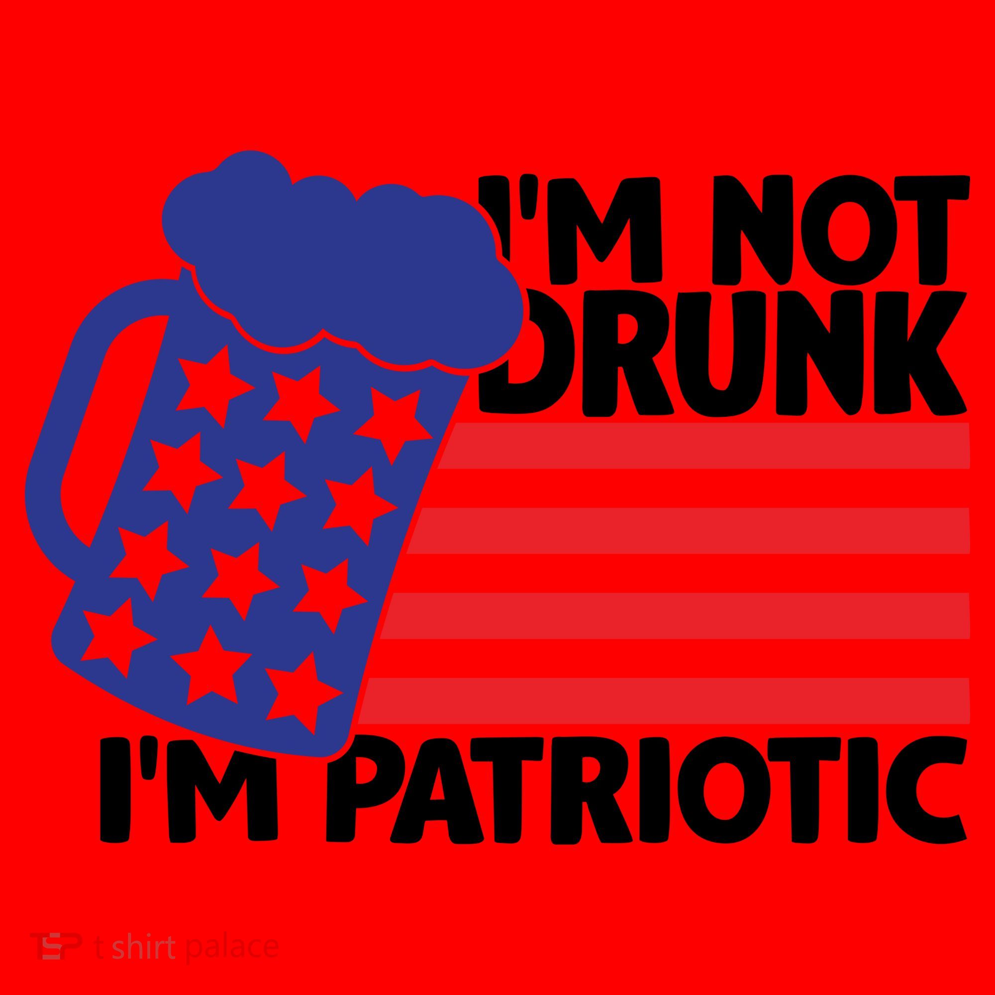 I'm Not Drunk I'm Patriotic Funny Santa Hat