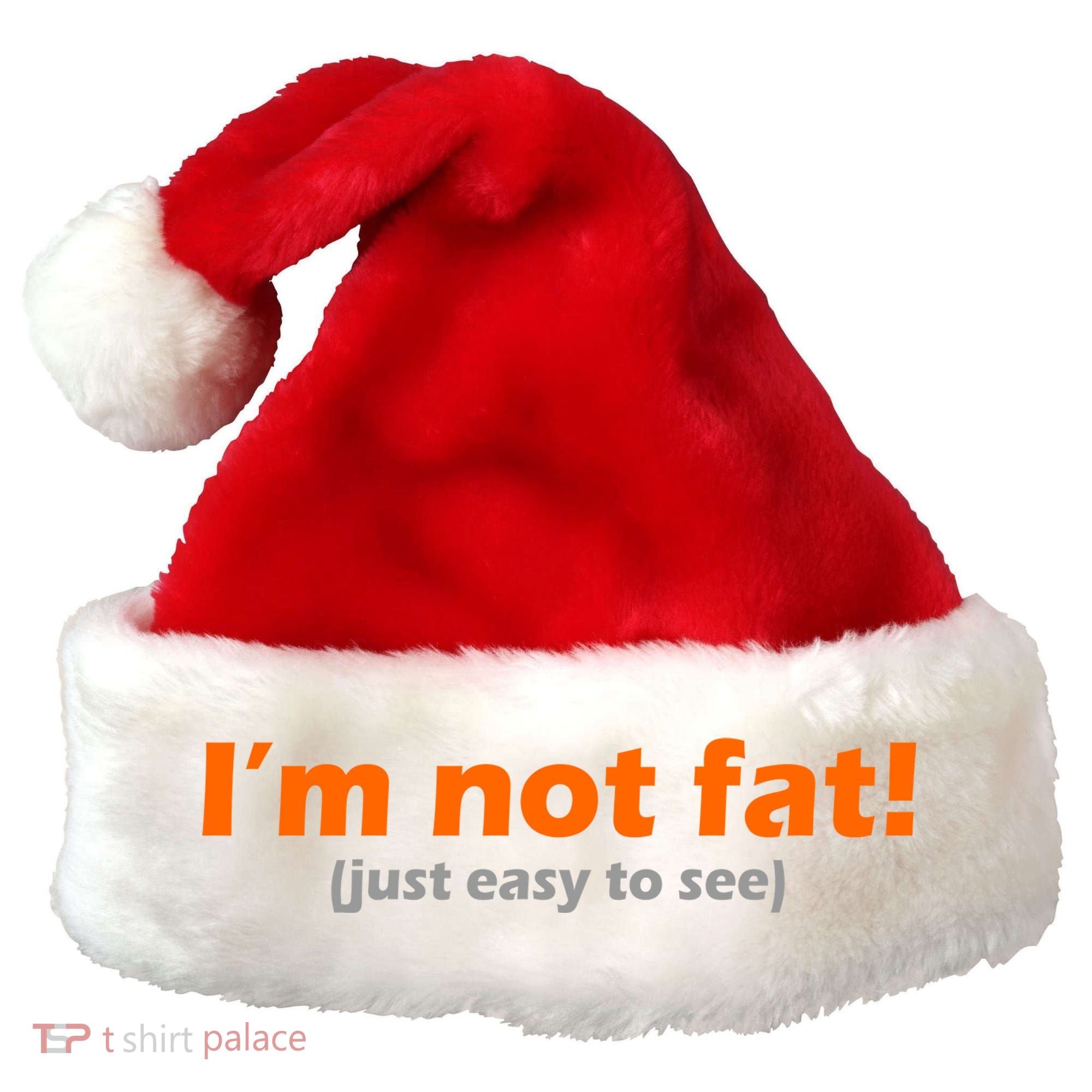 I'm Not Fat Just Easy To See Santa Hat