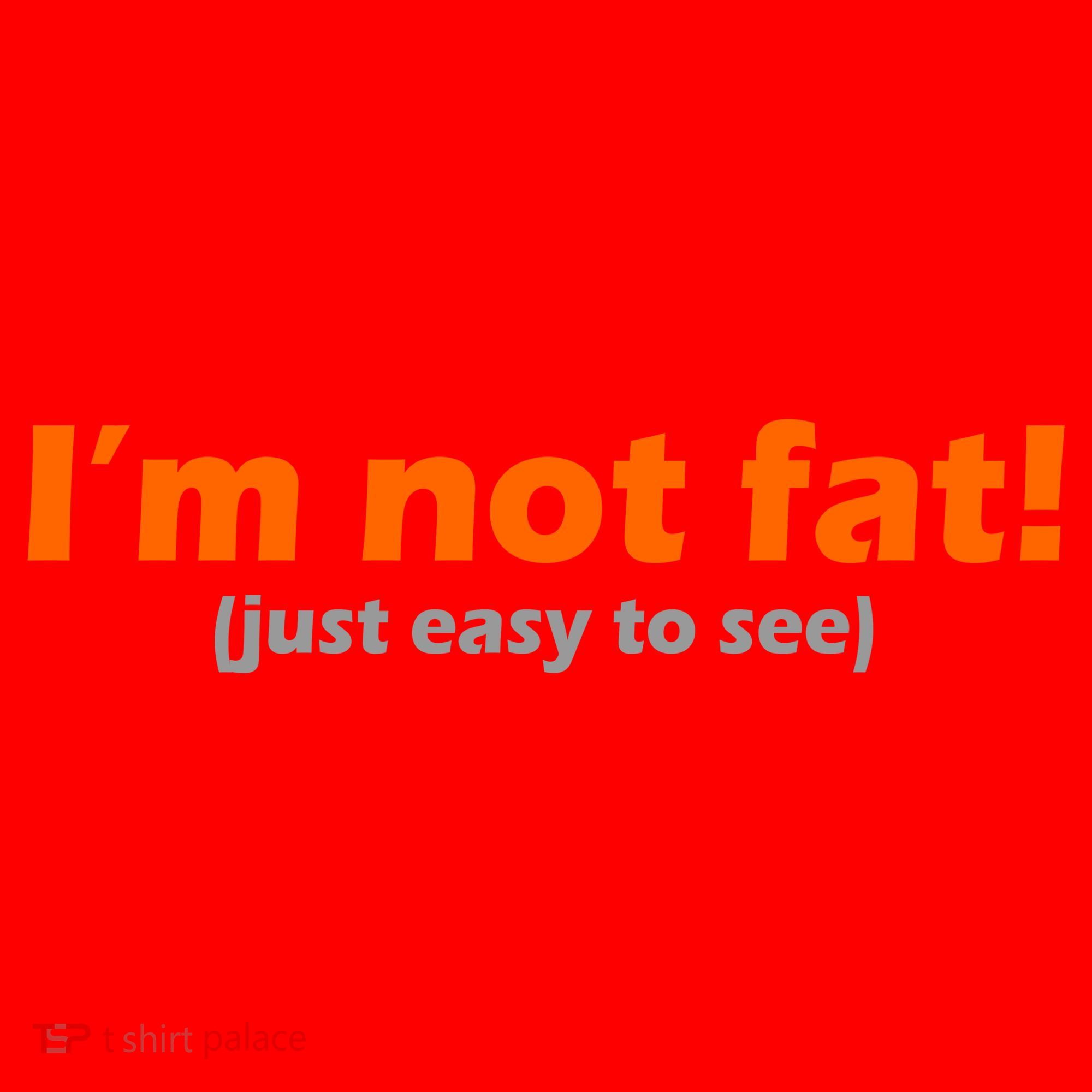 I'm Not Fat Just Easy To See Santa Hat