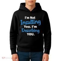 I'm Not Insulting You I'm Describing You Kids Hoodie thumb 4