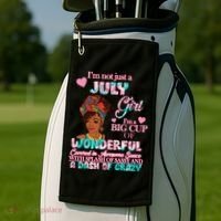 I'm Not Just A July Girl Funny Birthday Golf Towel thumb 2
