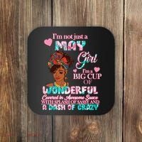 I'm Not Just A May Girl Funny Birthday Coaster thumb 0