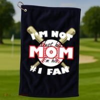 I'm Not Just His Mom I'm His #1 Fan Golf Towel thumb 1