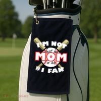 I'm Not Just His Mom I'm His #1 Fan Golf Towel thumb 2