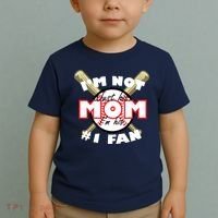 I'm Not Just His Mom I'm His #1 Fan Toddler T-Shirt thumb 2