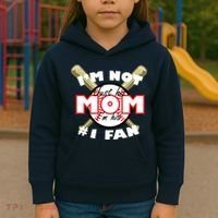 I'm Not Just His Mom I'm His #1 Fan Kids Hoodie thumb 3