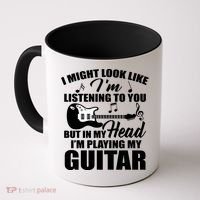 I'm Not Listing I'm Playing My Guitar Coffee Mug thumb 0